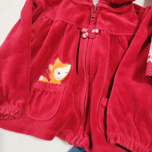 Gymboree Adorable Fox VGUC 12-18 month Jeans 18-24 shirt & Jacket set. Mixed Z27 - Picture 2 of 4